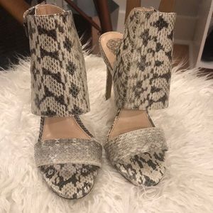 Vince Camuto Shoes - Vince Camuto open toe snake skin heels Vince Camuto Shoes - Vince Camuto open toe snake skin heels